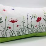 Kissen GRÄSERWIESE MIT MOHNBLUMEN